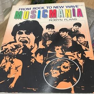 Vintage America Musicmania Book Cover - Orange, Black, White, Multicolor Text